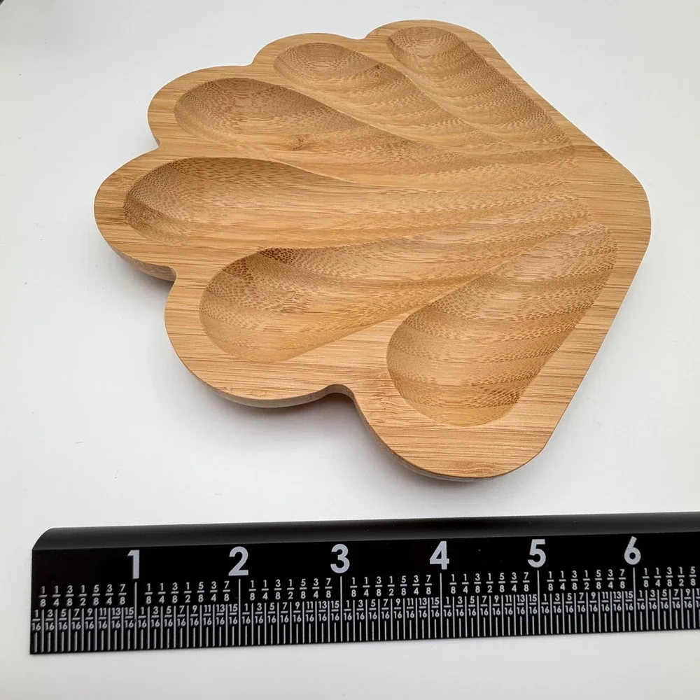 Beachly‎ Bombshell Catchall Tray Bamboo Seashell Jewelry Dish Coastal Decor Bag